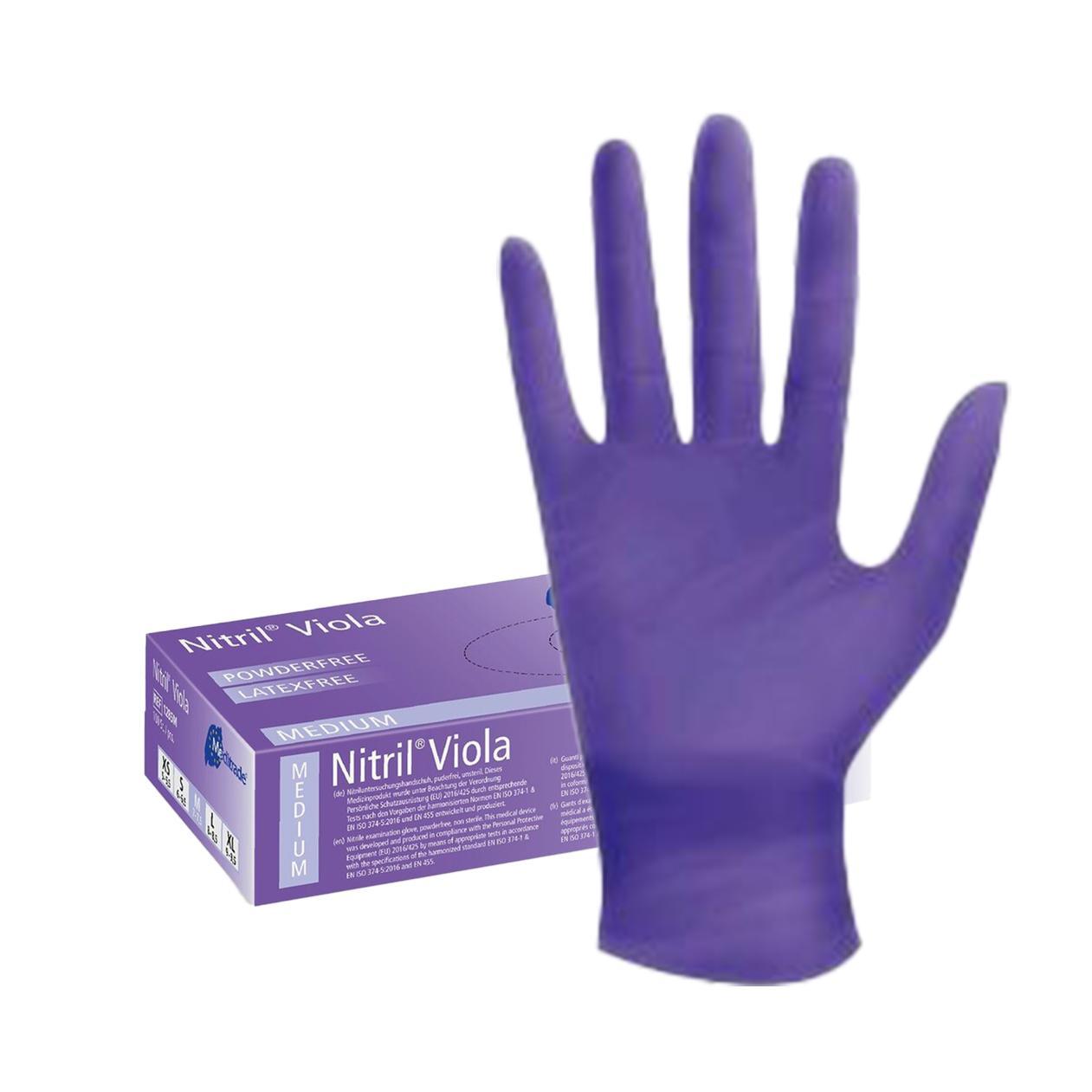 nitril handschuhe violett Meditrade Nitrilhandschuhe Viola Classic Violett 100 Stück – WeCare+