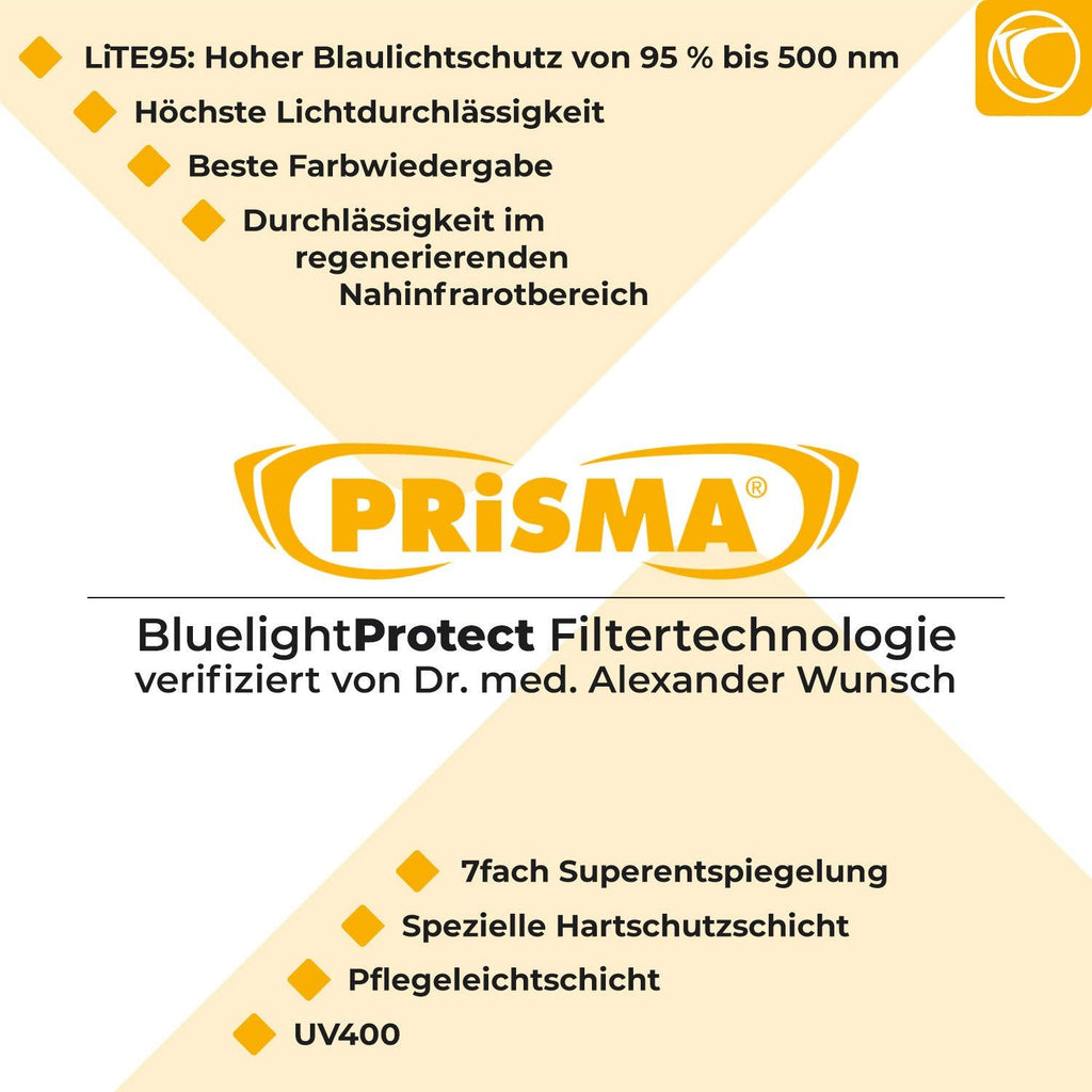 Prisma Freiburg LITE95 Blaulichtfilter-Brille - WeCare+