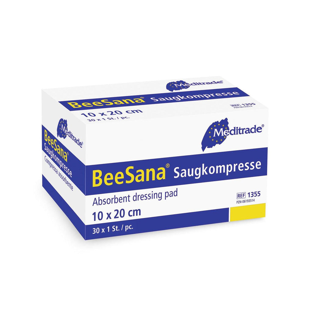 Meditrade BeeSana® Saugkompresse, steril, 10 x 10 cm - WeCare+
