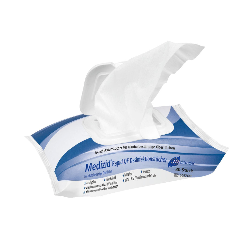Meditrade Medizid Rapid QF Flowpack - Packung á 80 Tücher - WeCare+