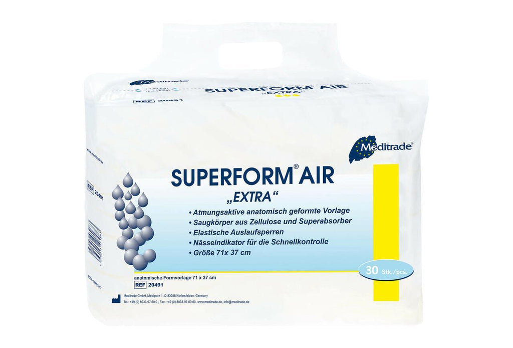 Meditrade Superform Air Plus Inkontinenzvorlage - Packung á 30 Stück - WeCare+