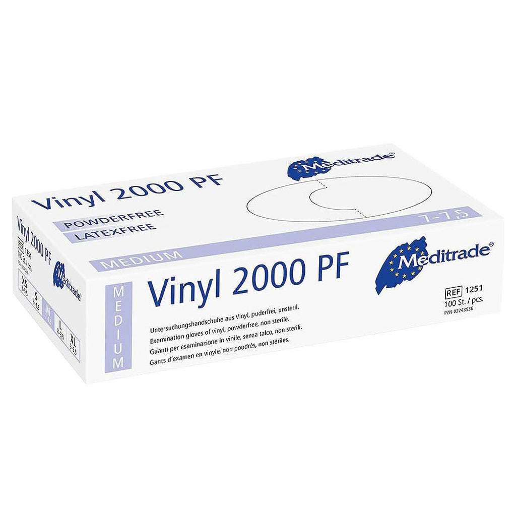 Meditrade Vinylhandschuhe 2000 - Box á 100 Stück - WeCare+