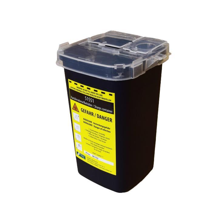 NITRAS Spritzenabwurfbehälter 1 L 1 Stück - WeCare+