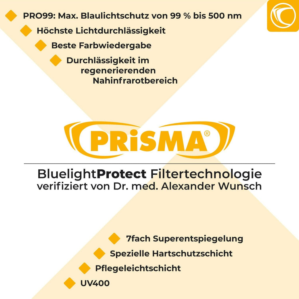 Prisma Freiburg PRO99 Blaulichtfilter-Brille - WeCare+