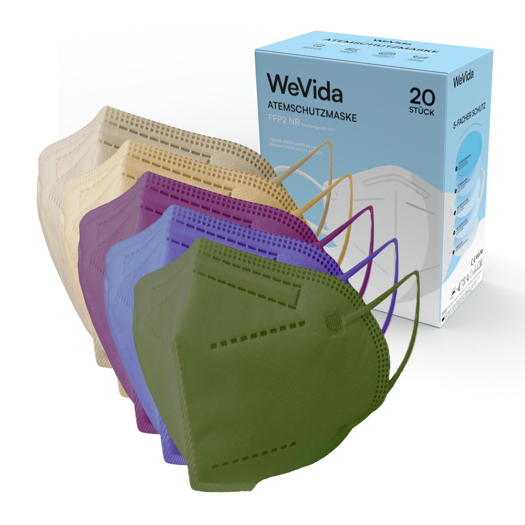 WeVida FFP2 5-in-1 Dunkel - Packung á 20 Stück - WeCare+