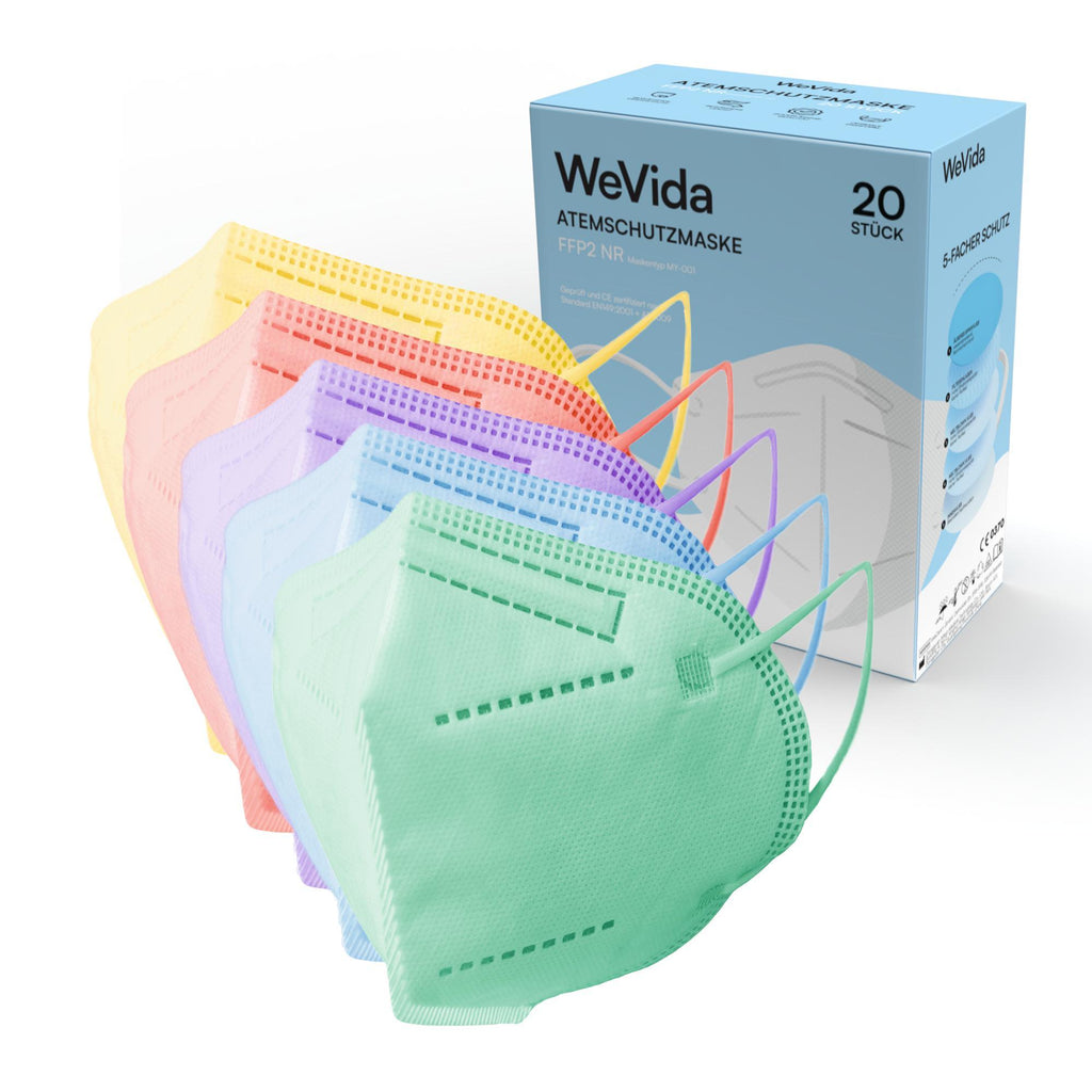 WeVida FFP2 5-in-1 Hell - Packung á 20 Stück - WeCare+