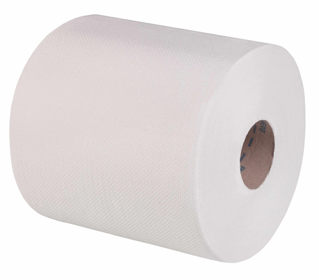 Huchtemeier Papier Handtuchpapierrolle 1-lg, weiß, 12 Rll. x 120m - WeCare+